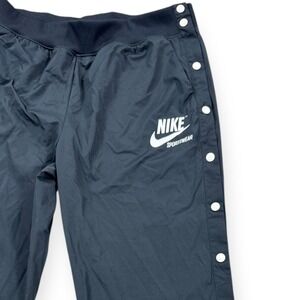 Nike Pants Womens L Black Snap Tearaway Track Baggy Activewear